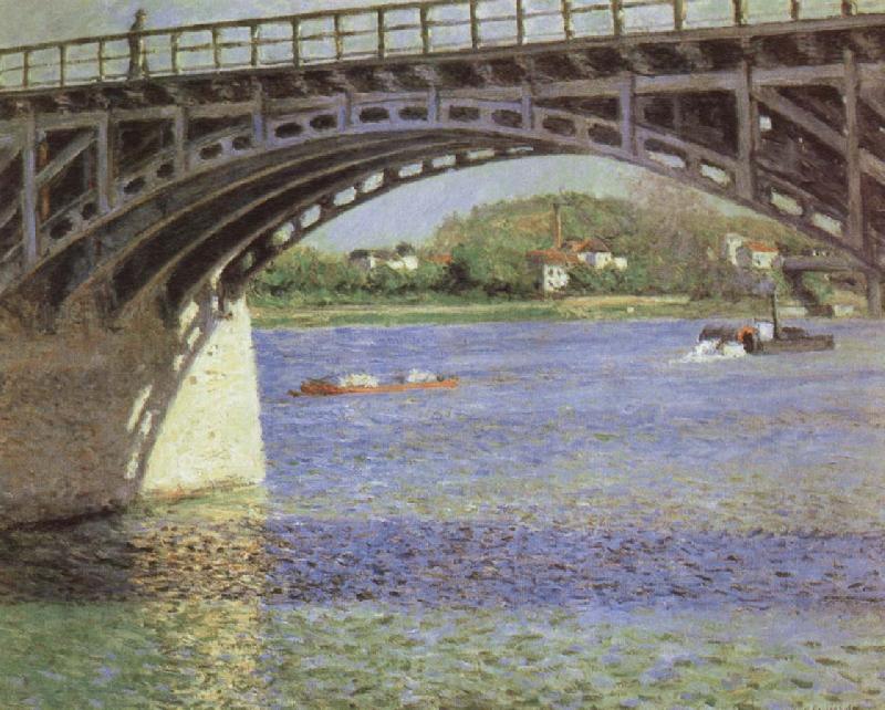 Gustave Caillebotte The Bridge at Argenteuil and the Seine France oil painting art